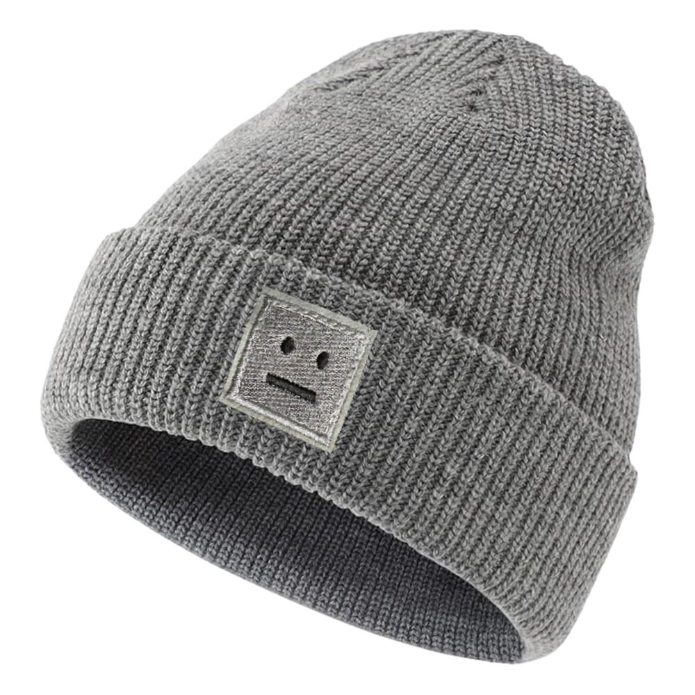7559 Winter Hats and Beanie Knit Cuffed Cute Smile Face Skull Cap for Adult - Picture 2 of 6